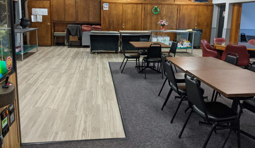 New Flooring/Food Serving Area