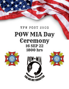 POW MIA Day Ceremony @ VFW Post 2503